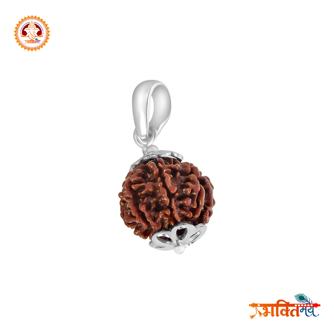 Energized (Abhimantrit) 7 Mukhi Rudraksh with Silver Cap
