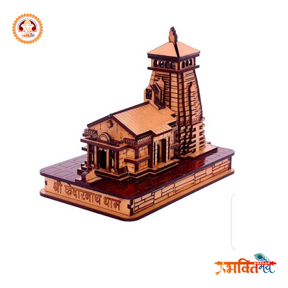 Wooden Kedarnath Mandir Spiritual Divine Model (12 inch)