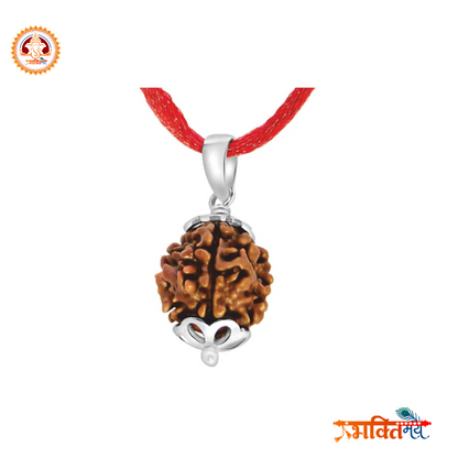 4 Mukhi Rudraksh with Silver cap