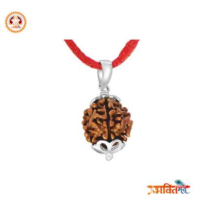 4 Mukhi Rudraksh with Silver cap